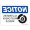 Signmission OSHA, 7" Width, Rigid Plastic, 7" W, 10" L, Landscape, All Drivers Must Chock Wheels Sign OS-NS-P-710-L-15219 - alternate 1